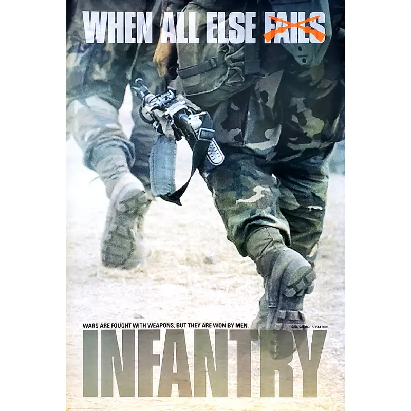 US Army Infantry "When All Else Fails" American Military Poster - American Image