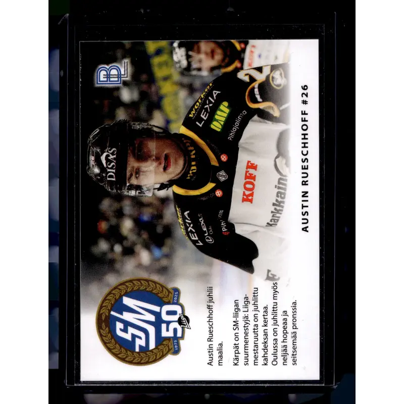 2024-25 Blueline Krpt Team Set - Match Card - Austin Rueschhoff #3