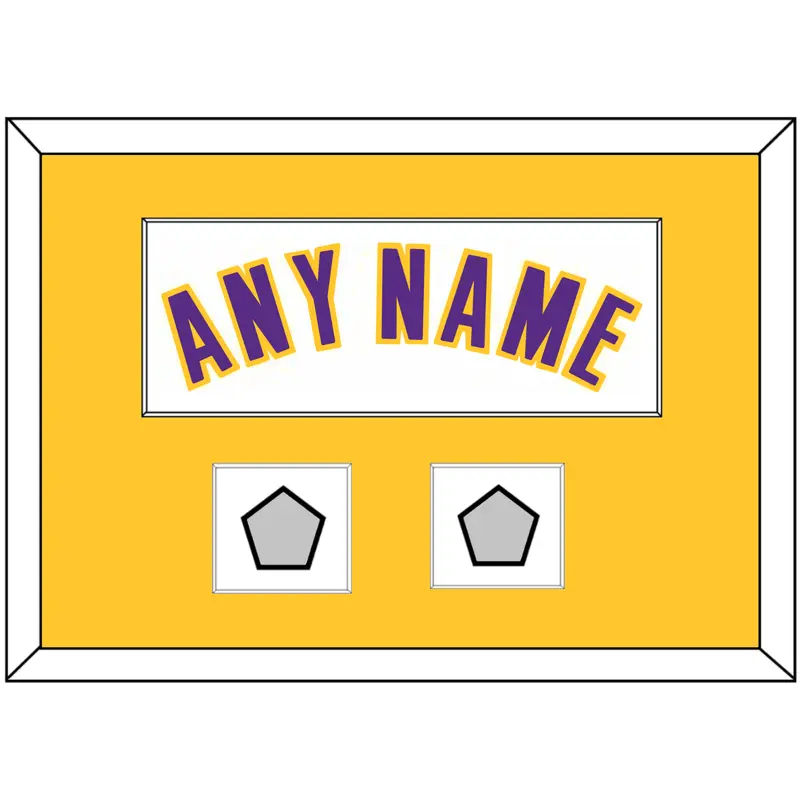 Los Angeles Name & 2 Trophy Patches - Alternate White (2002-2018) - Single Mat 3