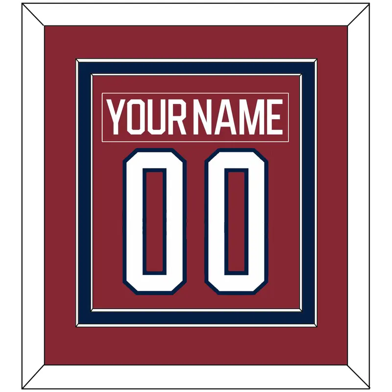 Washington Nameplate & Number (Back) Combined - 2015 Winter Classic Garnet - Double Mat 2