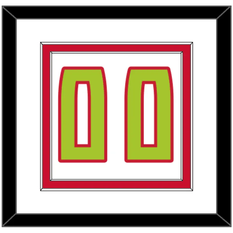 Atlanta Number - Home White (2015-2017) - Double Mat 1