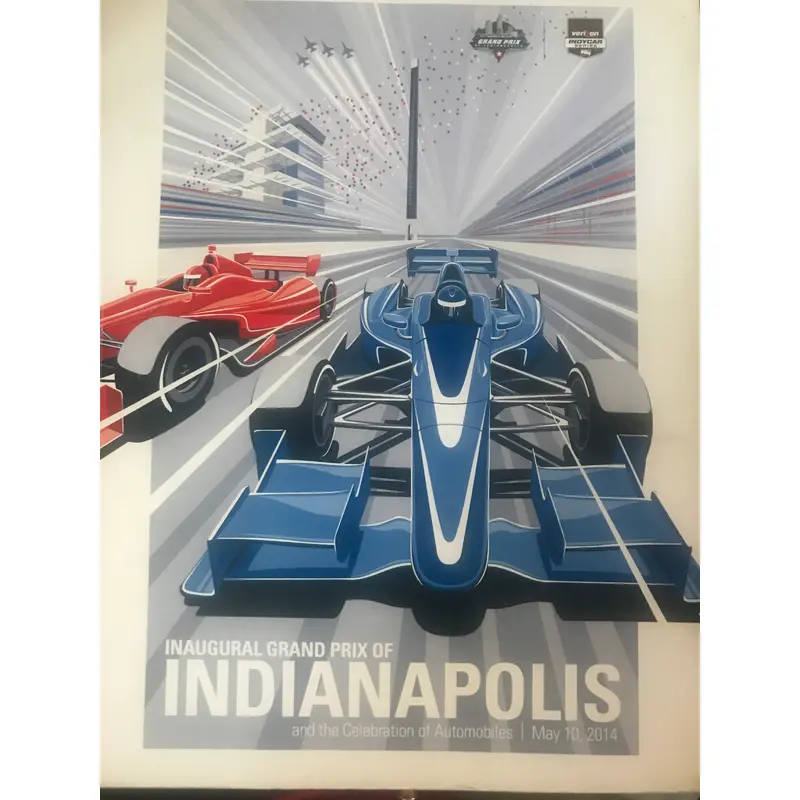 2014 Grand Prix of Indianapolis Race Program, 33 Driver Autographs