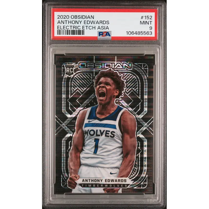 Anthony Edwards 2020 Panini Obsidian Electric Etch Asia Rookie #152 PSA 9 Mint