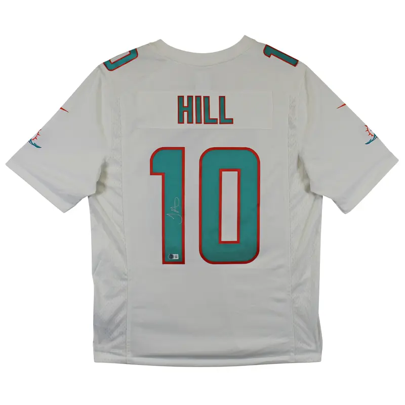 Dolphins Tyreek Hill Authentic Signed White Nike Limited Jersey BAS Witnessed