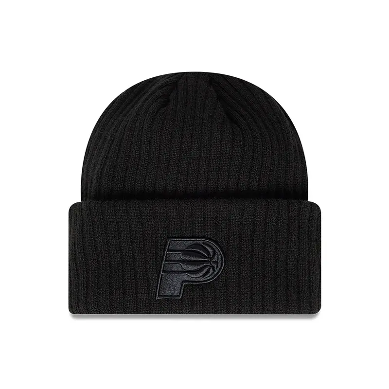 Indiana Pacers NBA Paris Games 2025 Black Cuff Knit Beanie Hat