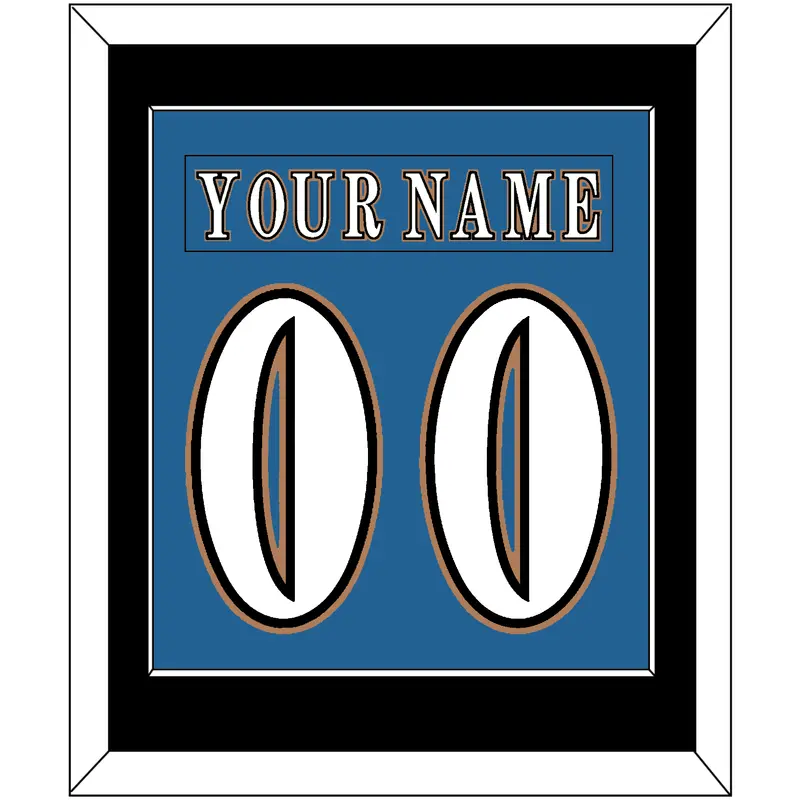Washington Nameplate & Number (Back) Combined - Road Blue (1995-2000) - Single Mat 3