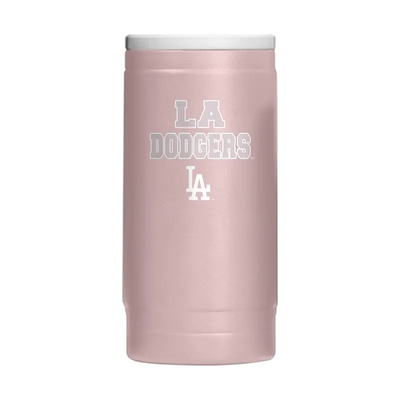 LA Dodgers Stencil Powder Coat Slim Can Coolie