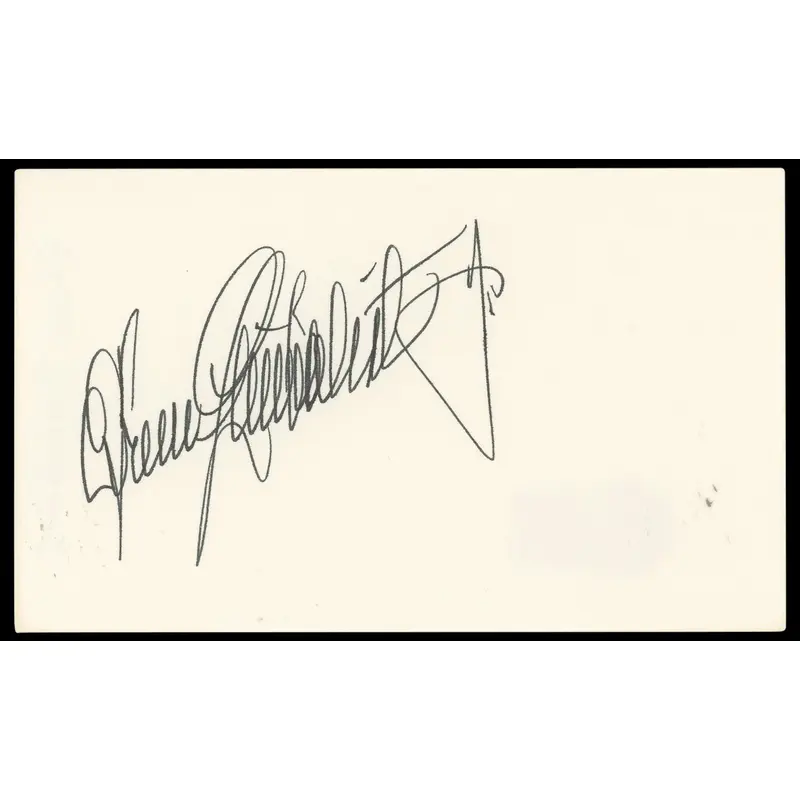Efrem Zimbalist Jr. 77 Sunset Strip Authentic Signed 3x5 Index Card BAS #BP50659