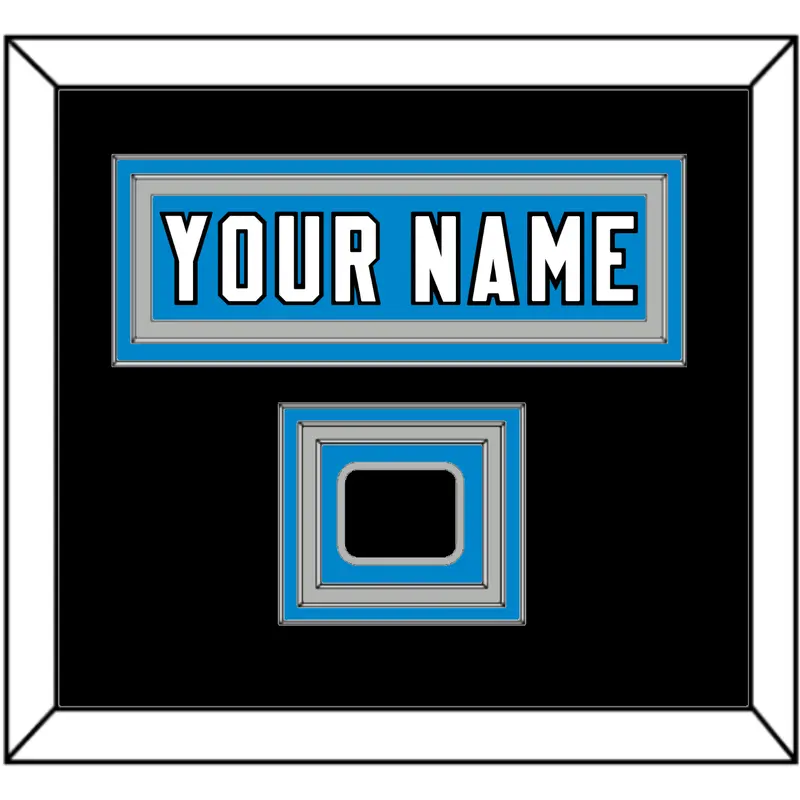 Carolina Nameplate & Jersey Logo Patch - Home Blue Jersey - Triple Mat 4