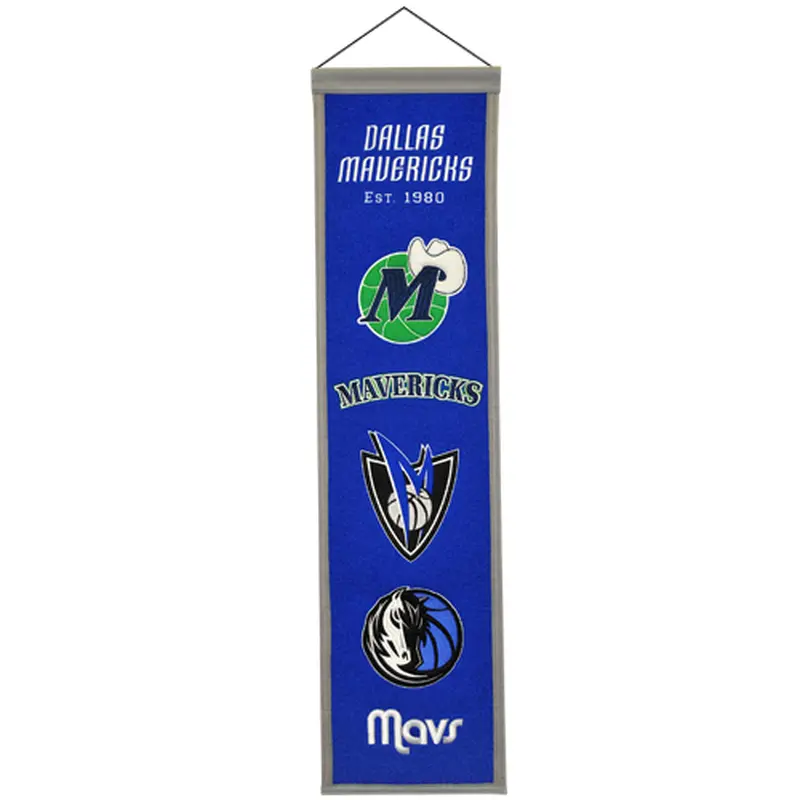 Dallas Mavericks Logo Evolution Heritage Banner