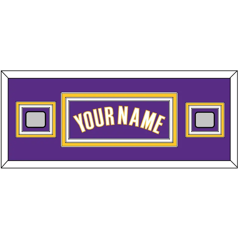 Los Angeles Name & 2 Finals Patches - Road Purple (1999-2004) - Triple Mat 4