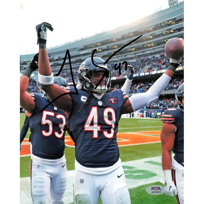 Tremaine Edmunds Signed 8x10 photo PSA/DNA Chicago Bears Autographed