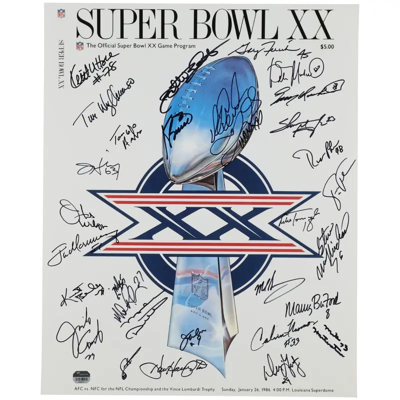 1985 Super Bowl Champs Chicago Bears Team Signed 16x20 Photo 30 Sigs Fanatics