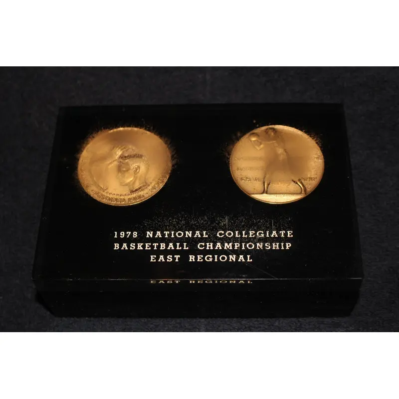 1978 NCAA East Regional Indiana University Players Medallion Display