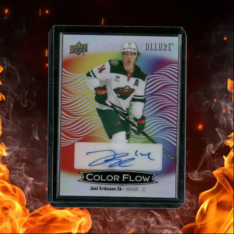 2024-25 Upper Deck Allure Joel Eriksson Ek Color Flow Full Rainbow Auto #CFA-JE