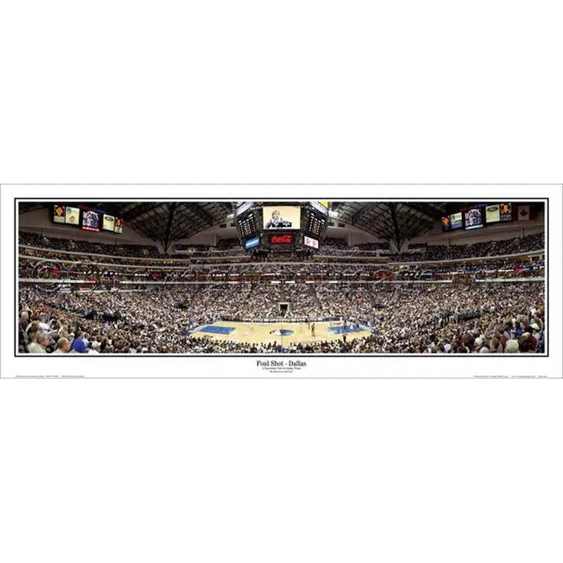 Dallas Mavericks "Foul Shot" Game Night Panoramic Poster Print - Everlasting Images