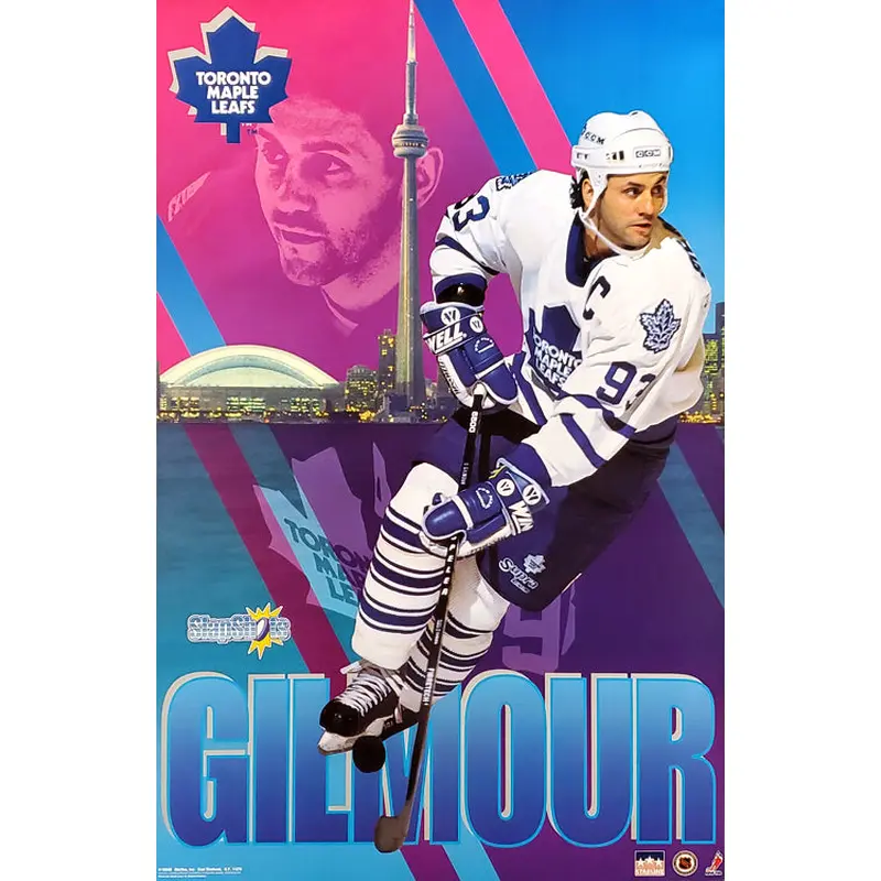 Doug Gilmour "Slapshots" Toronto Maple Leafs NHL Hockey Action Poster - Starline 1994
