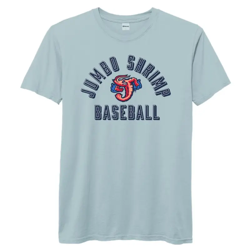 Jacksonville Jumbo Shrimp Ouray Blue Fog Pigment Dyed Tee