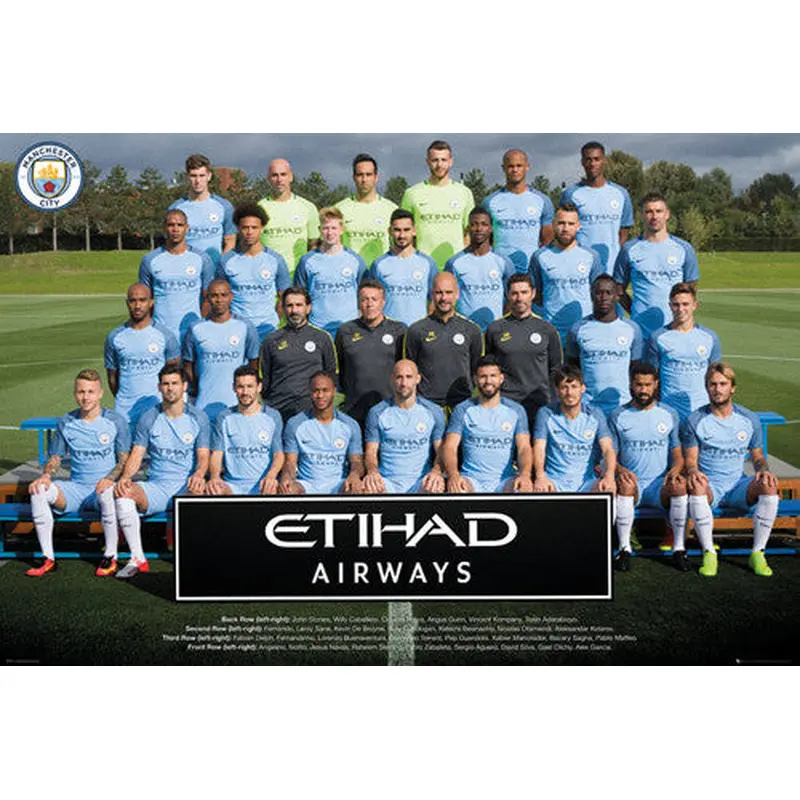 Manchester City FC Official Team Portait 2016/17 EPL Poster - GB Eye (UK)