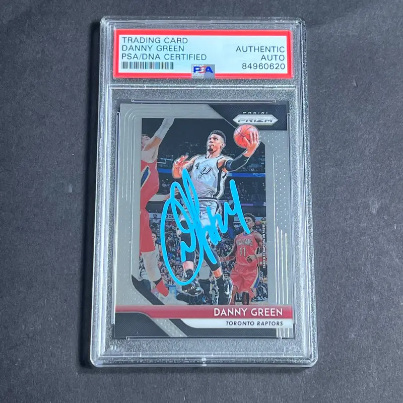 2018-19 Panini Prizm #43 DANNY GREEN Signed Card AUTO PSA Slabbed Spurs