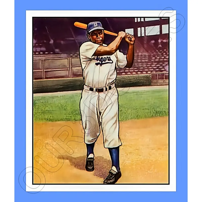 Jackie Robinson 1950 Bowman Reproduction Card - 4001