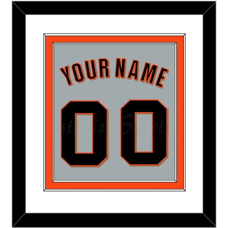 San Francisco Name & Number - Road Gray (2010-2021) - Double Mat 1
