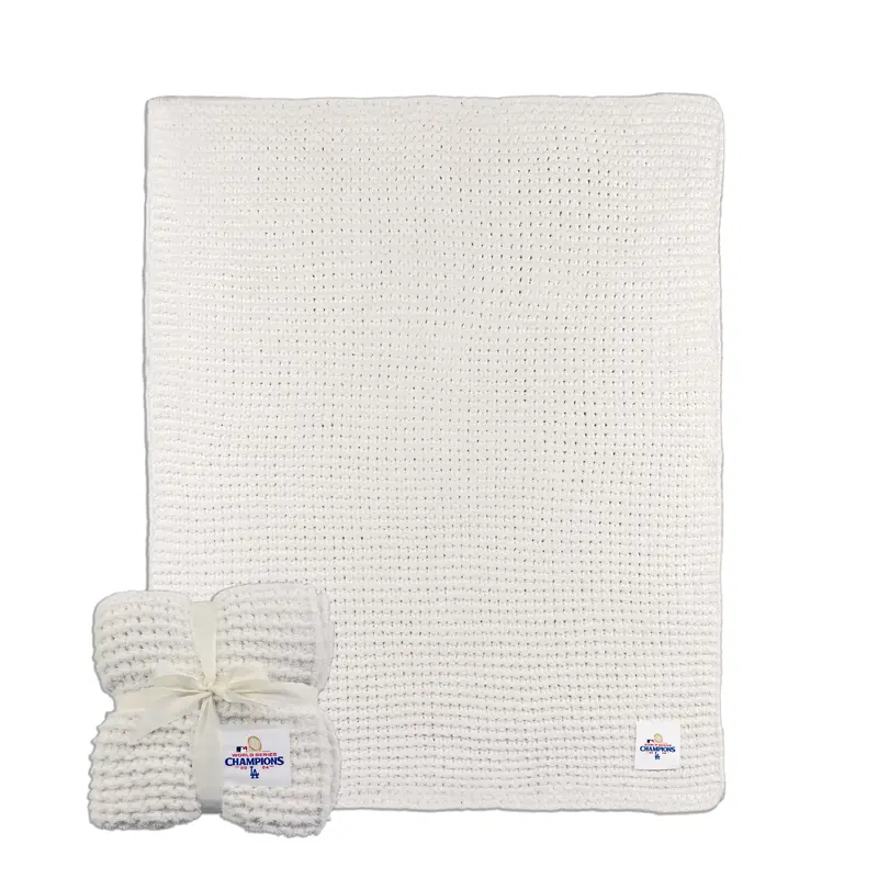 LA Dodgers 2024 World Series Champs Cable Knit Throw