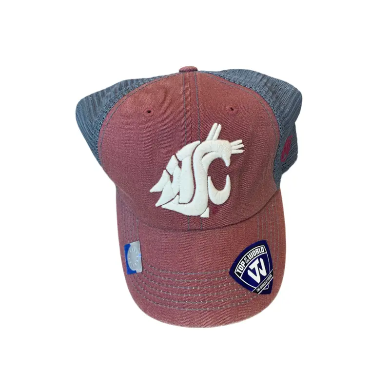 Faded Crimson WSU Logo Trucker Hat