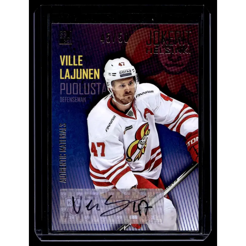 2016-17 Sereal Jokerit Autograph - Ville Lajunen #JOK-AUT-010 /50
