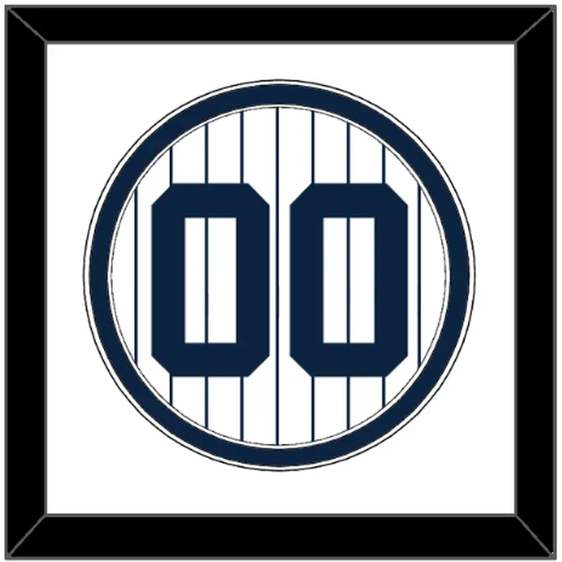 New York Number - Home White Pinstripes - Double Mat 1