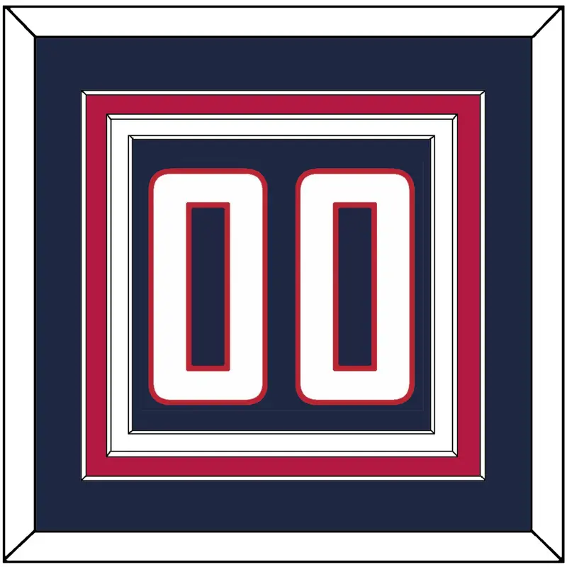 United States Mens Hockey Number - 2014 Olympics Road Blue - Triple Mat 2