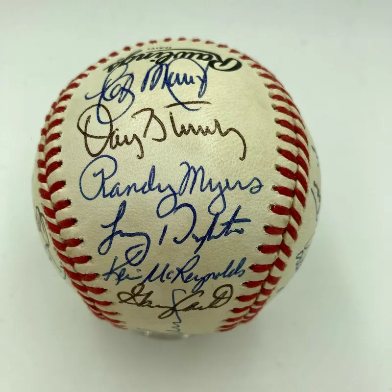 1988 New York Mets Team Signed National League Baseball With Gary Carter