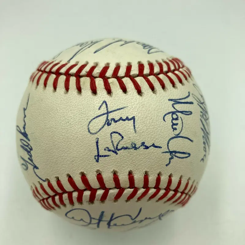 1989 Oakland A's World Series Champs Team Signed W.S. Baseball JSA COA