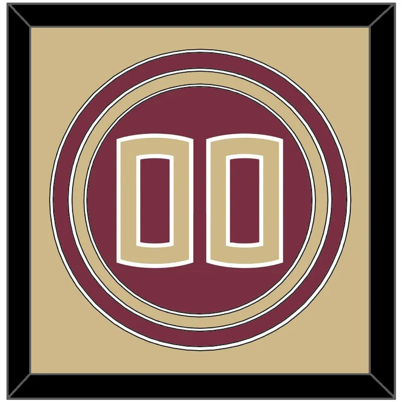 Florida State Baseball Number - Alternate Garnet - Triple Mat 3