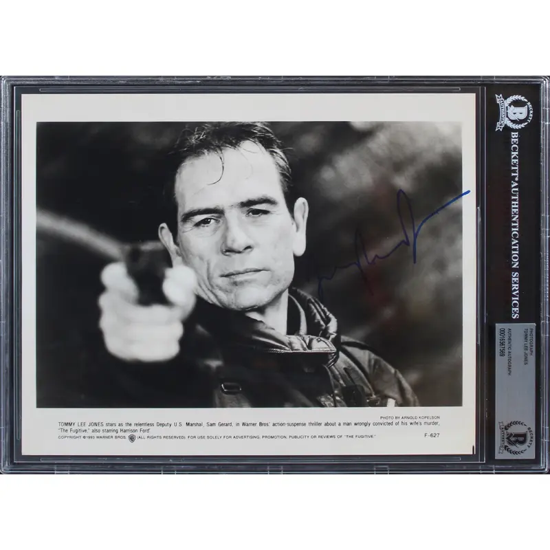 Tommy Lee Jones The Fugitive Authentic Signed 8x10 Photo BAS Slabbed 2