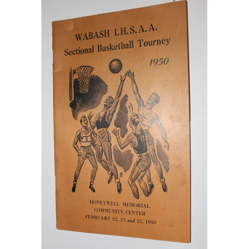 1950 Wabash, Indiana High School Basketball Sectional Program