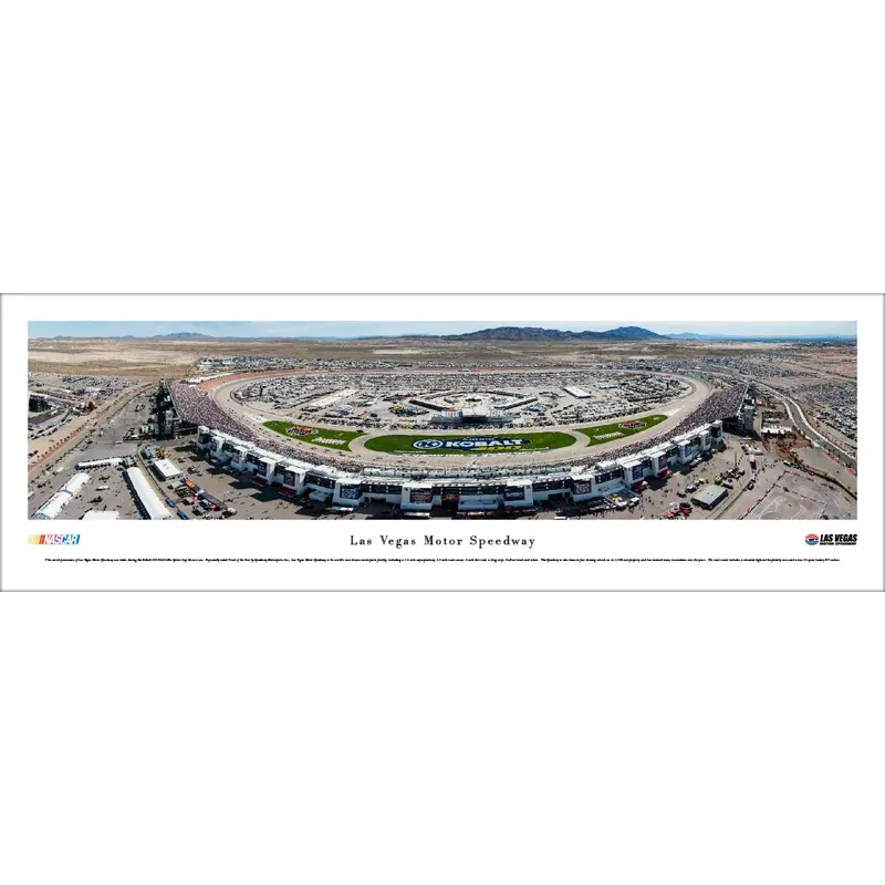 Las Vegas Motor Speedway NASCAR Aerial Panoramic Poster Print - Blakeway Worldwide