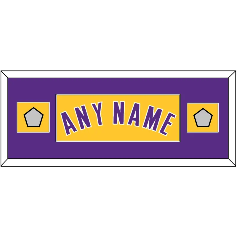 Los Angeles Name & 2 Finals Patches - Home Yellow (1999-2018) - Single Mat 4