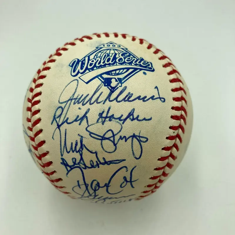 1993 Toronto Blue Jays World Series Champs Team Signed W.S. Baseball JSA COA