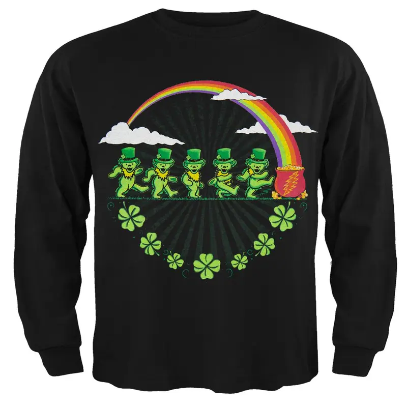 Grateful Dead - Leprechaun Bears Black Toddler Long Sleeve