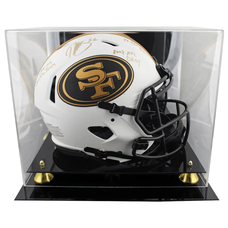 49ers Patrick Willis "3x Insc" Signed Lunar F/S Speed Proline Helmet W/ Case BAS