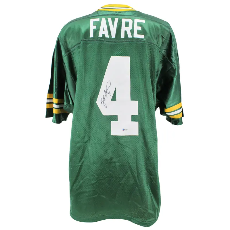 Packers Brett Favre Authentic Signed Green Authentic Wilson Jersey BAS #H92249