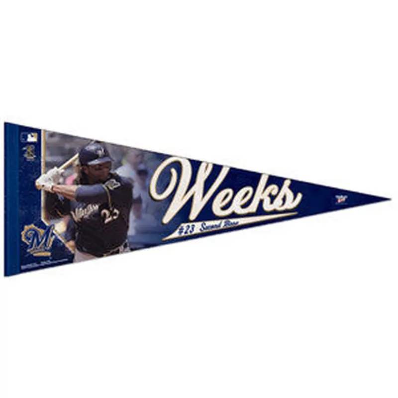 Rickie Weeks "Action" Premium Felt Collector's Pennant (LE /2,011) - Wincraft Inc.