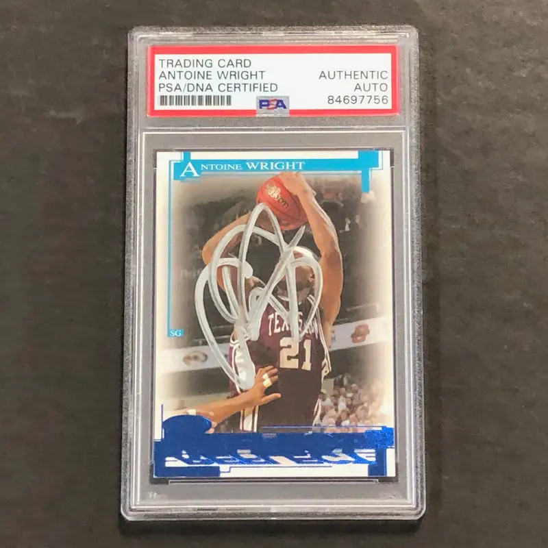 2005 Sage Reflect #R21 Antoine Wright Signed Card PSA Slabbed Texas A&M