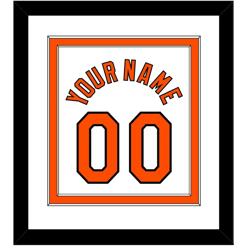 Baltimore Name & Number - Home White - Double Mat 1