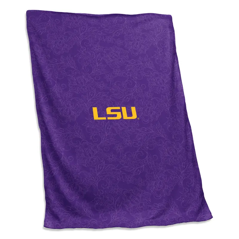 LSU Purple Paisley Sweatshirt Blanket (Screened)