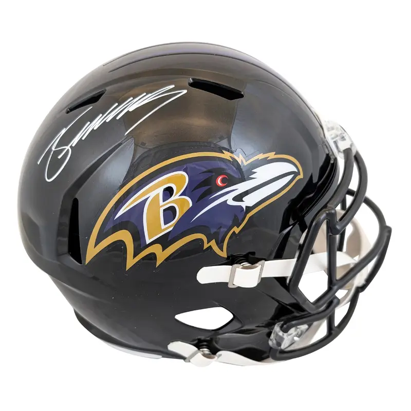 Ravens Zay Flowers Authentic Signed Full Size Speed Rep Helmet BAS Witnessed