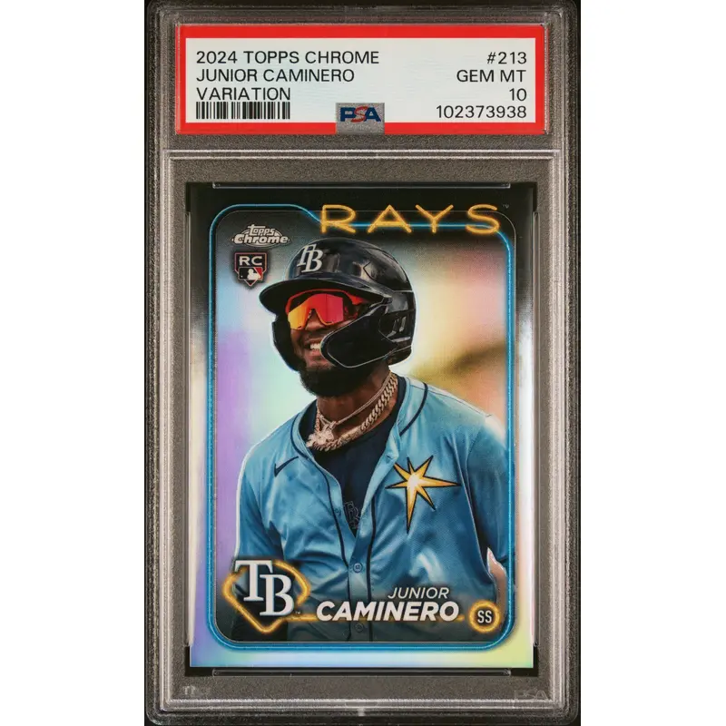 Junior Caminero 2024 Topps Chrome Variation RC #213 PSA 10 Gem Mint