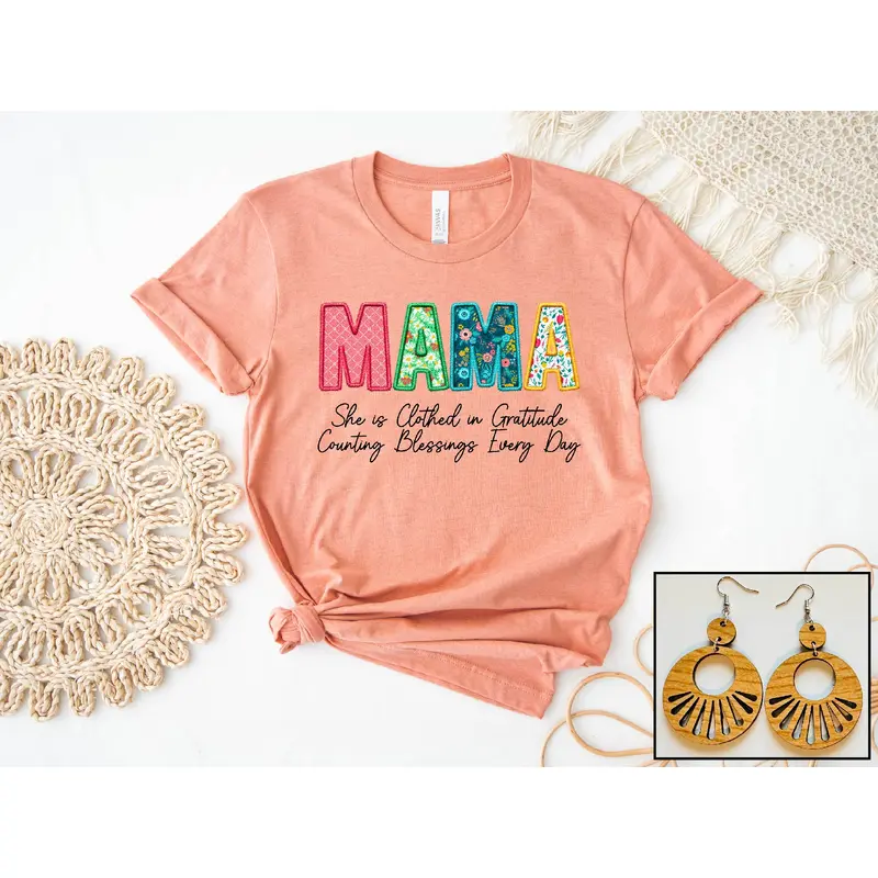 Mama- Floral Stitch