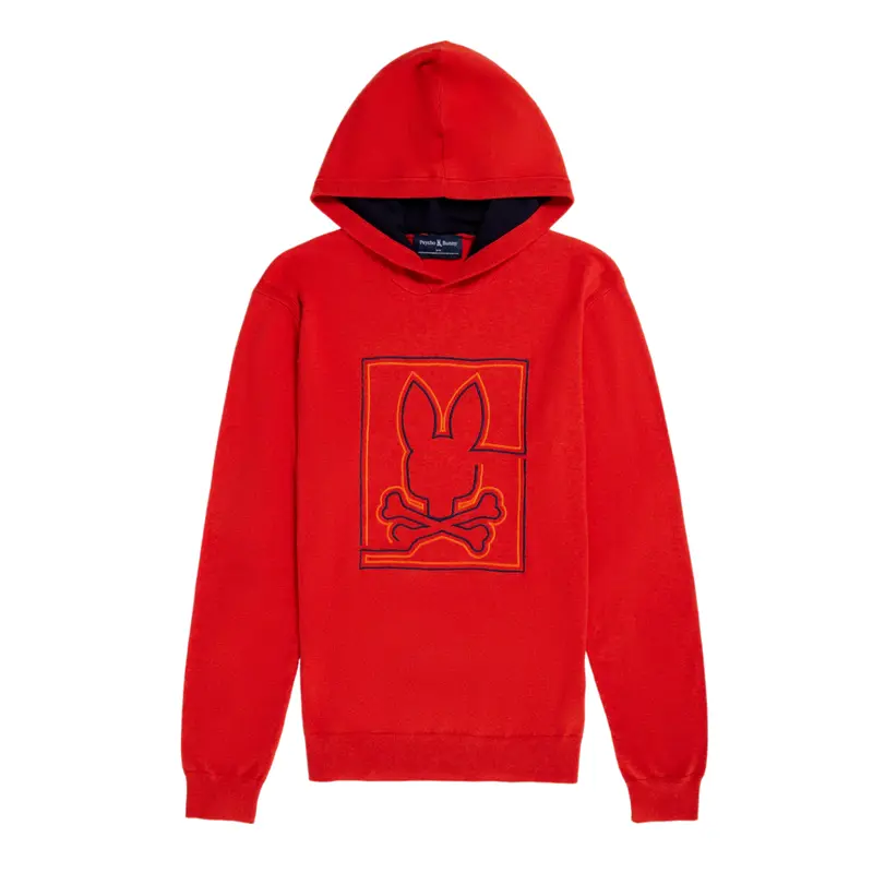 PSYCHO BUNNY SWEATER ORANGE PSYCHO BUNNY HOODIE B6E520Z1SW ORG